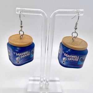 Maxwell House Earrings - Coffee Earrings - Mini Brands Earrings